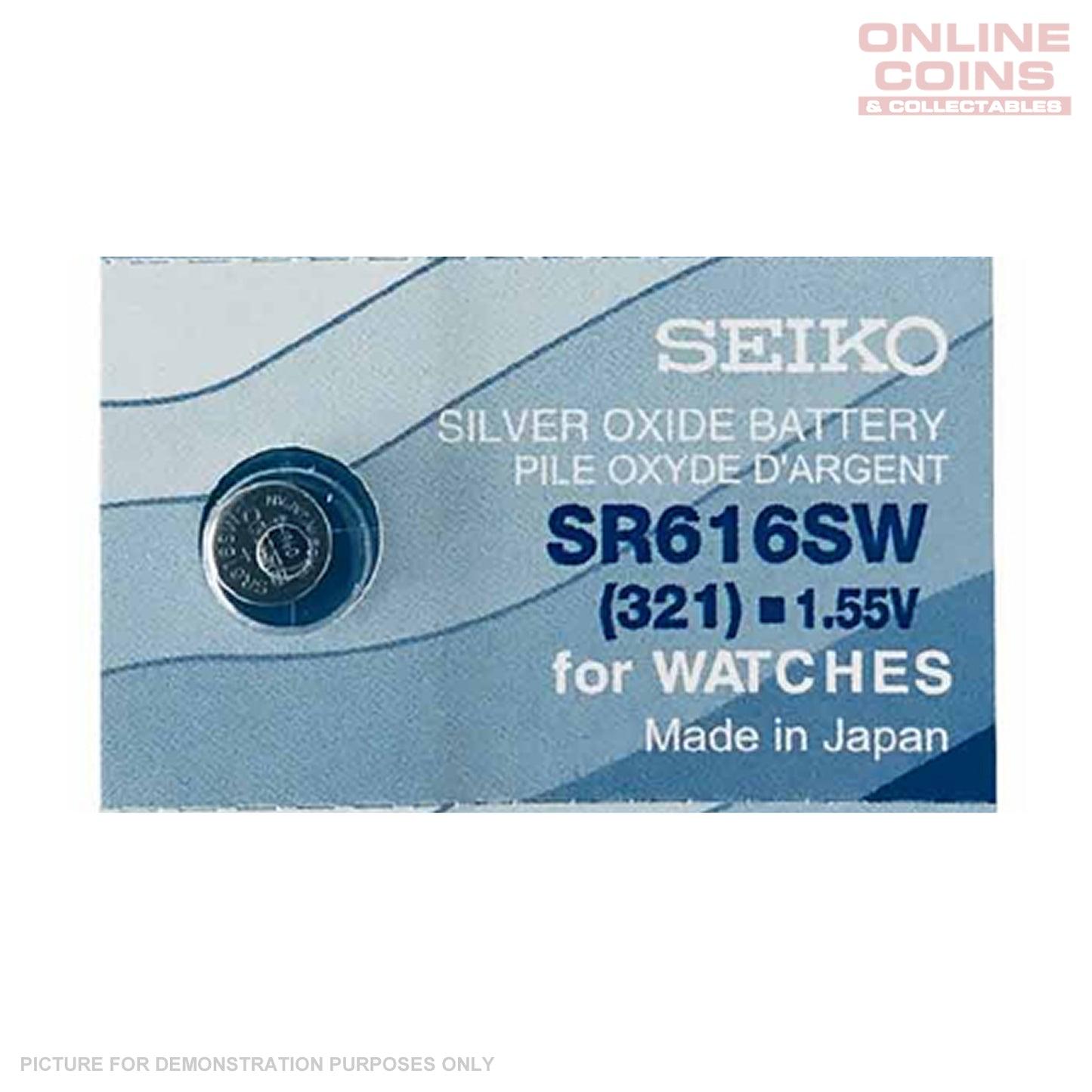 SEIKO SR616SW (321) Silver Oxide Watch Battery 1.55v (1 ONLY)