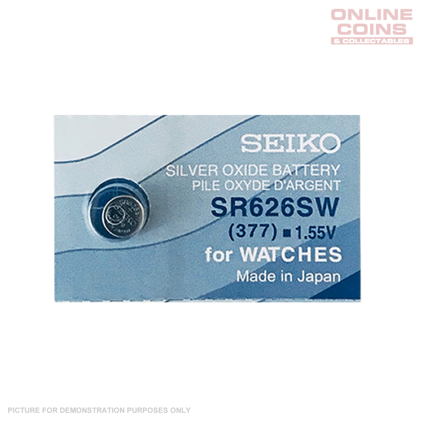 SEIKO SR626SW (377) Silver Oxide Watch Battery 1.55v (1 ONLY)