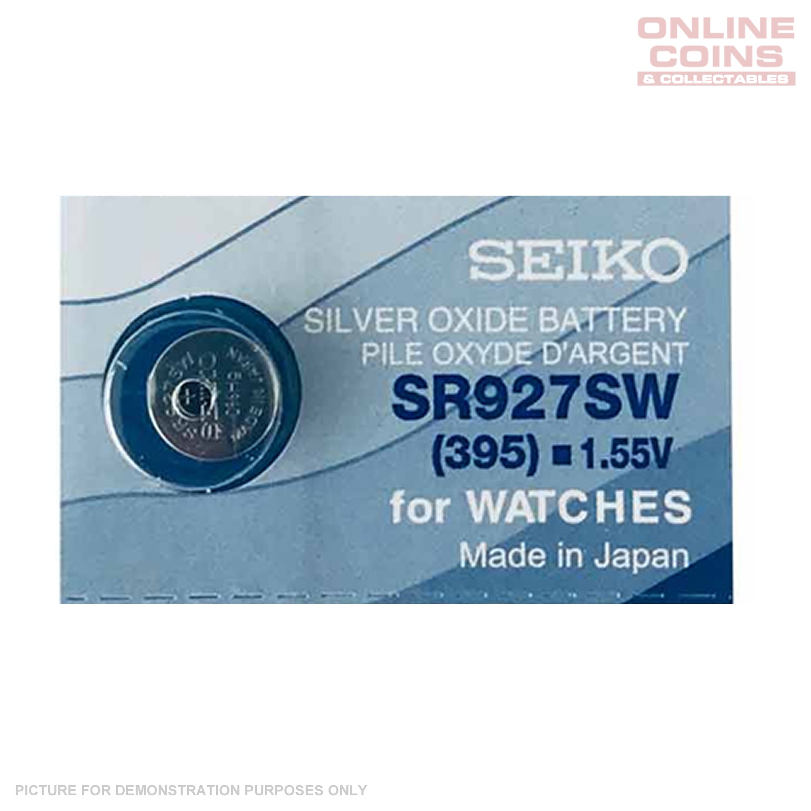 SEIKO SR927SW (395) Silver Oxide Watch Battery 1.55v (1 ONLY)