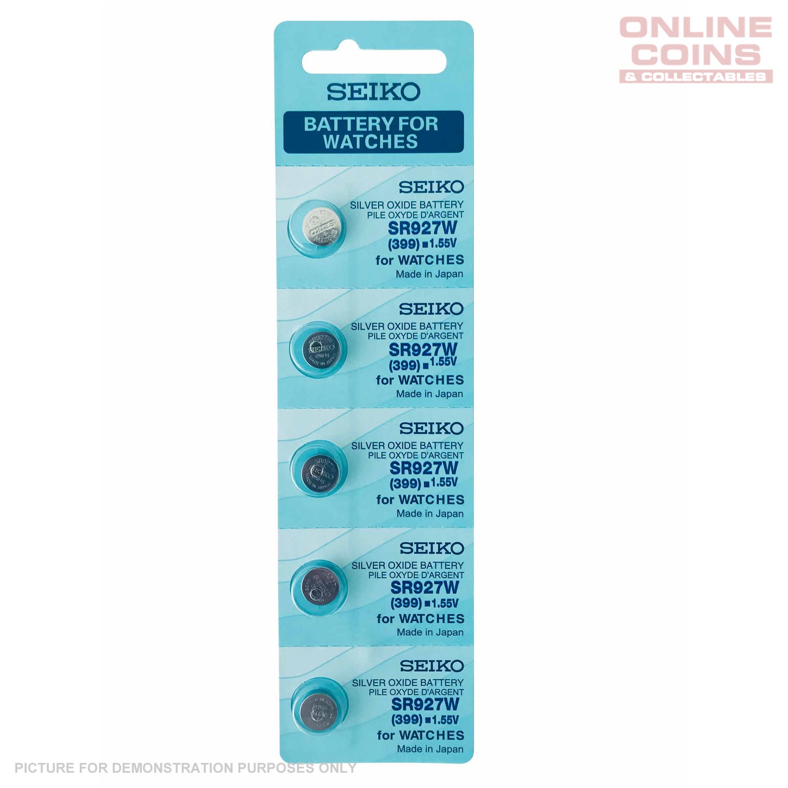 SEIKO SR927W (399) Silver Oxide Watch Battery 1.55v