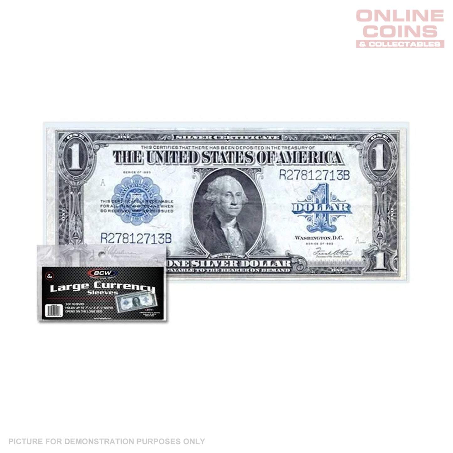 BCW Currency Sleeves - Large Bill