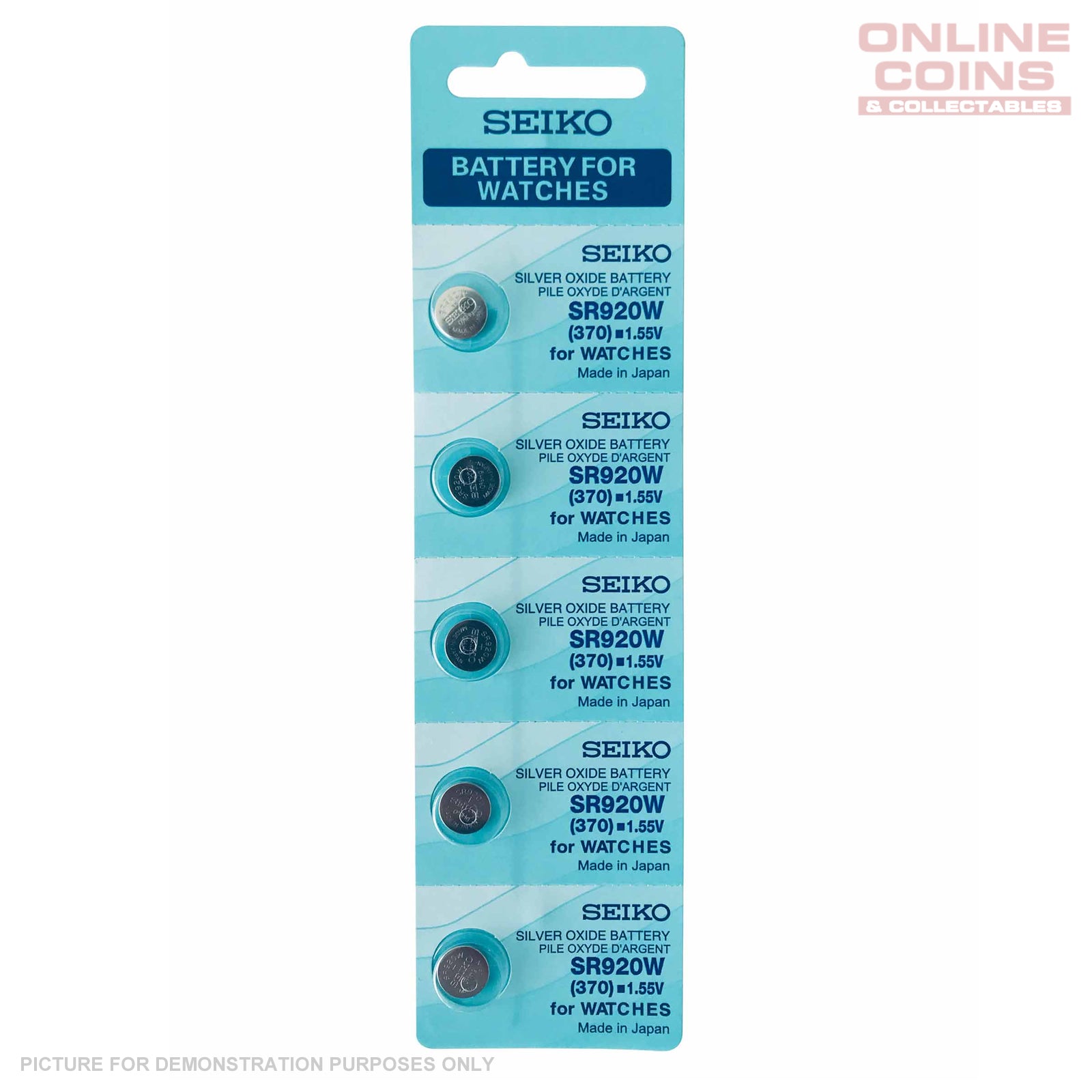 SEIKO SR920W (370) Silver Oxide Watch Battery 1.55v