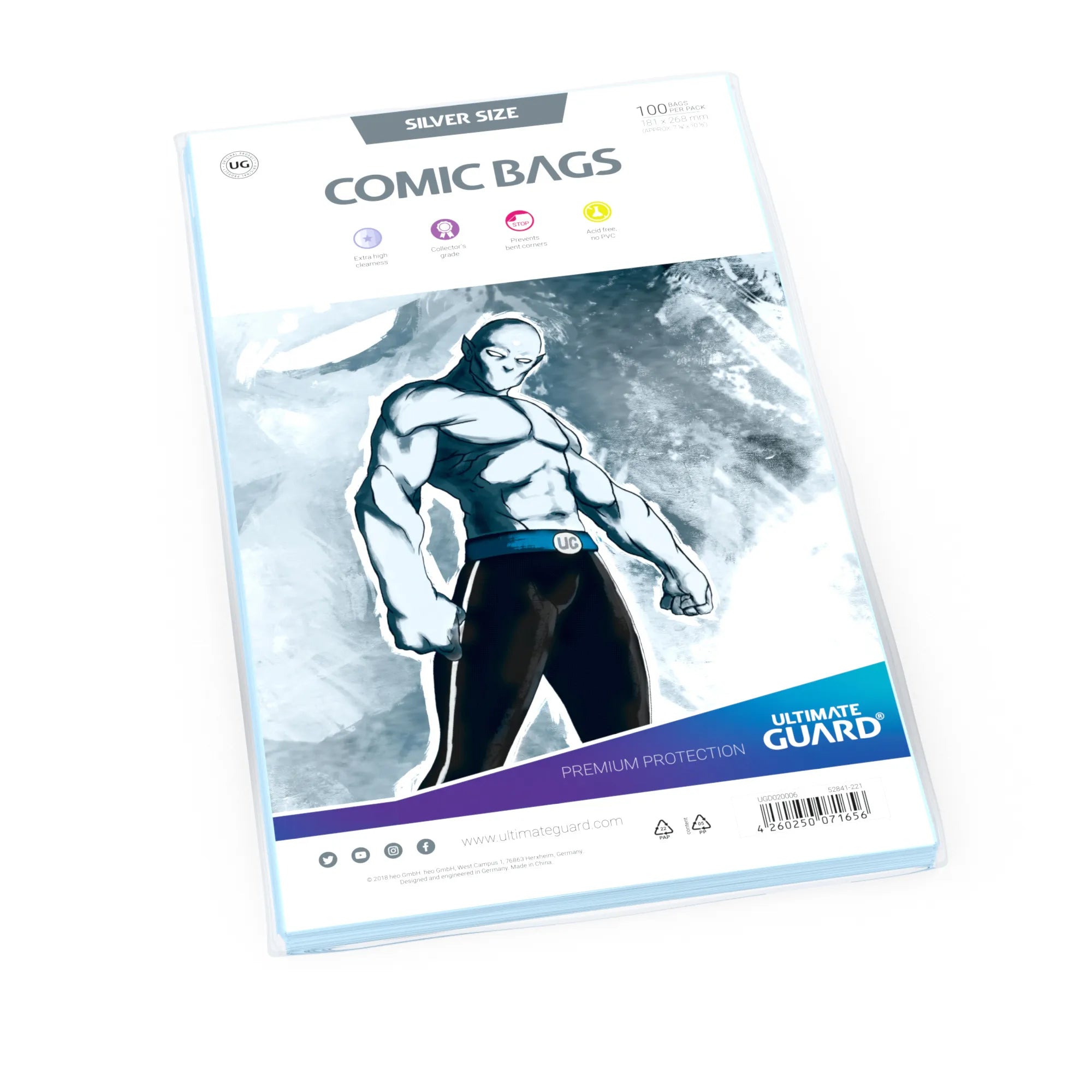 Ultimate Guard SILVER STANDARD Comic Bags - Pack of 100