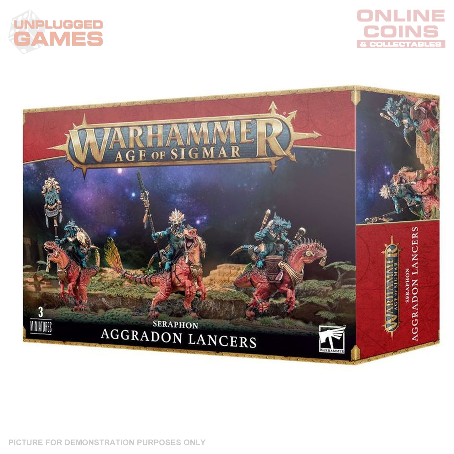 Warhammer Age Of Sigamr - Seraphon - Aggradon Lancers