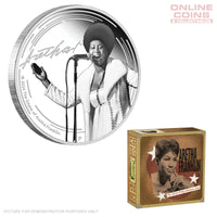 2024 Perth Mint 1oz Silver Proof Coloured Coin - Aretha Franklin