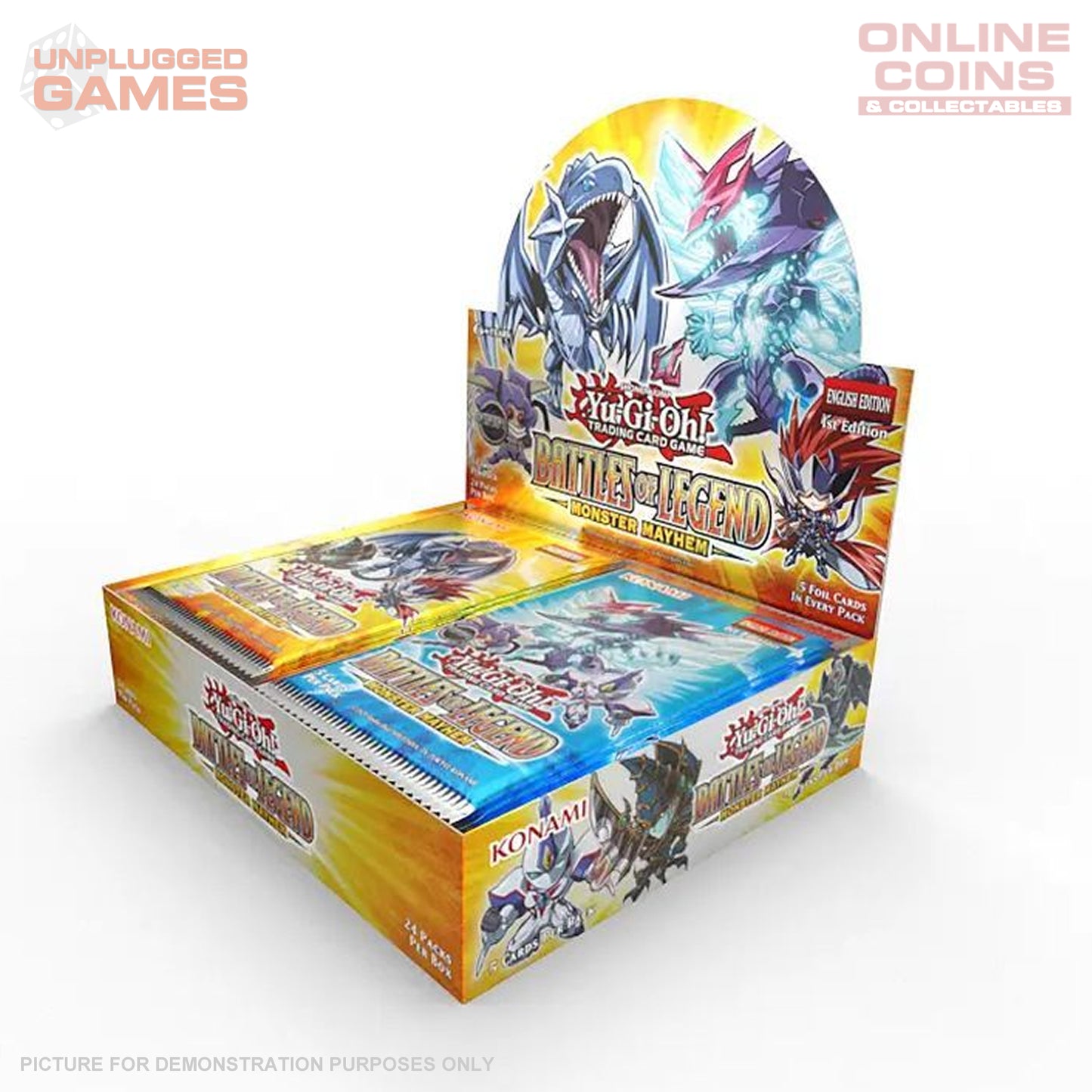 Yu-Gi-Oh! - Battles of Legend: Monster Mayhem SEALED Booster Box (24 Boosters) - PREORDER