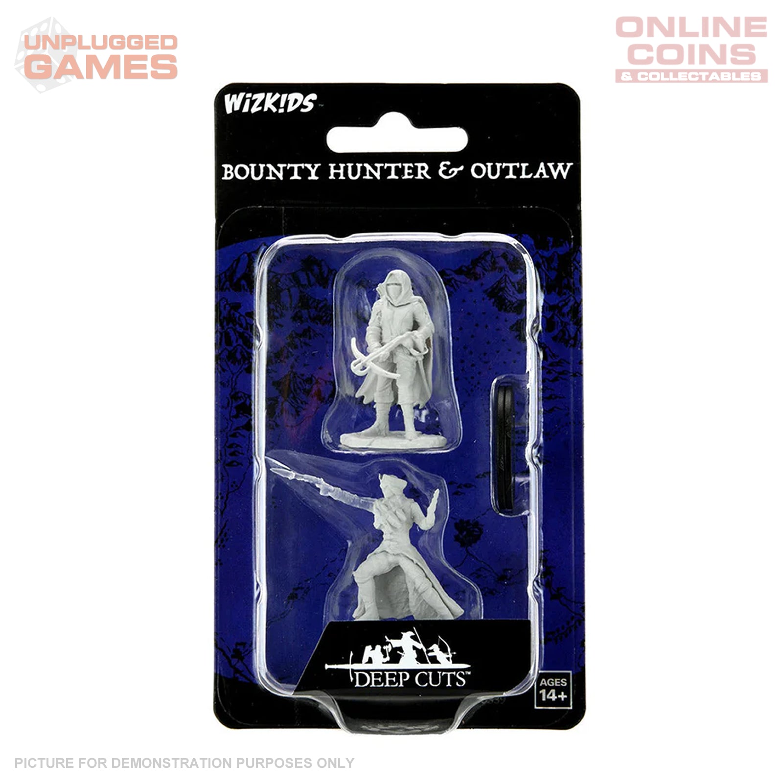 WizKids Deep Cuts Unpainted Miniatures - Bounty Hunter & Outlaw