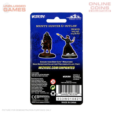 WizKids Deep Cuts Unpainted Miniatures - Bounty Hunter & Outlaw