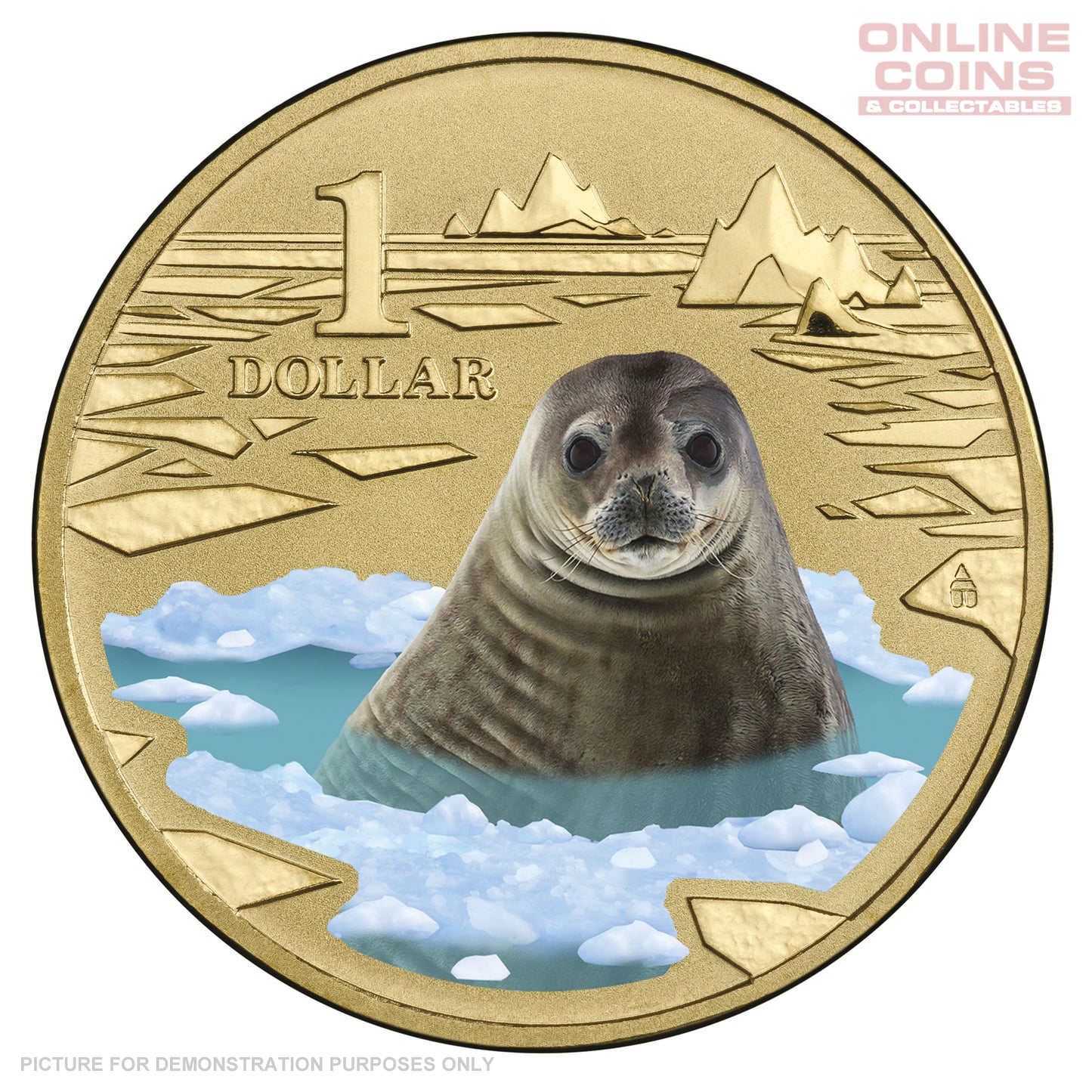 2013 $1 AlBr Uncirculated Carded Coin - Polar Animals Series - Weddell Seal