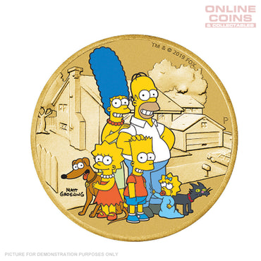 2019 - The Simpsons Family - $1 Coin and Stamp cover PNC