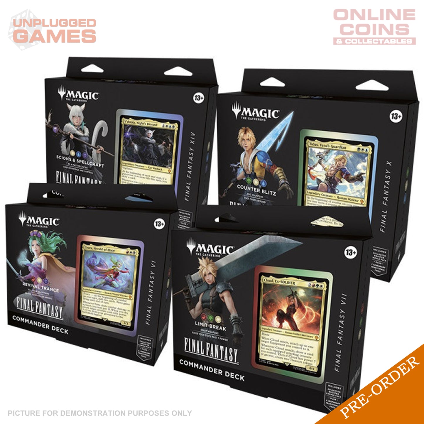 Magic The Gathering - Final Fantasy Commander Deck CASE (4 Decks) - PREORDER