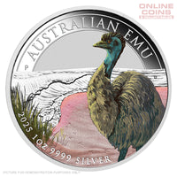 2025 Perth Mint Australian Emu 2025 1oz Silver Coloured Coin