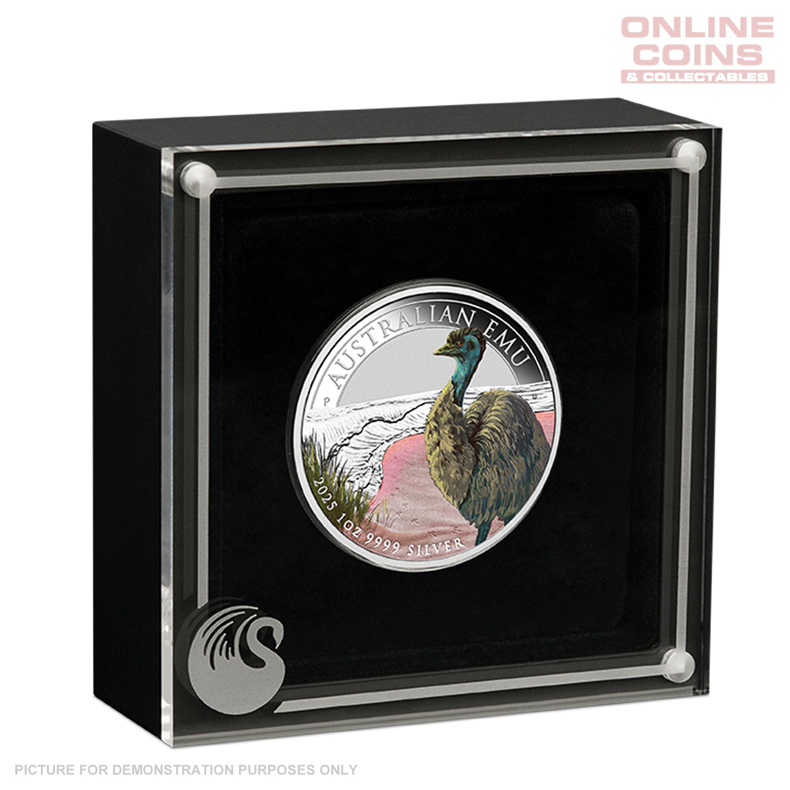 2025 Perth Mint Australian Emu 2025 1oz Silver Coloured Coin