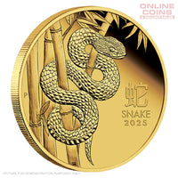 2025 Perth Mint 1/4oz Gold Proof Coin - Lunar Series III - Year of the Snake