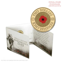 2012 Royal Australian Mint - Remembrance Day Red Poppy - C - Uncirculated $2 Carded Coin