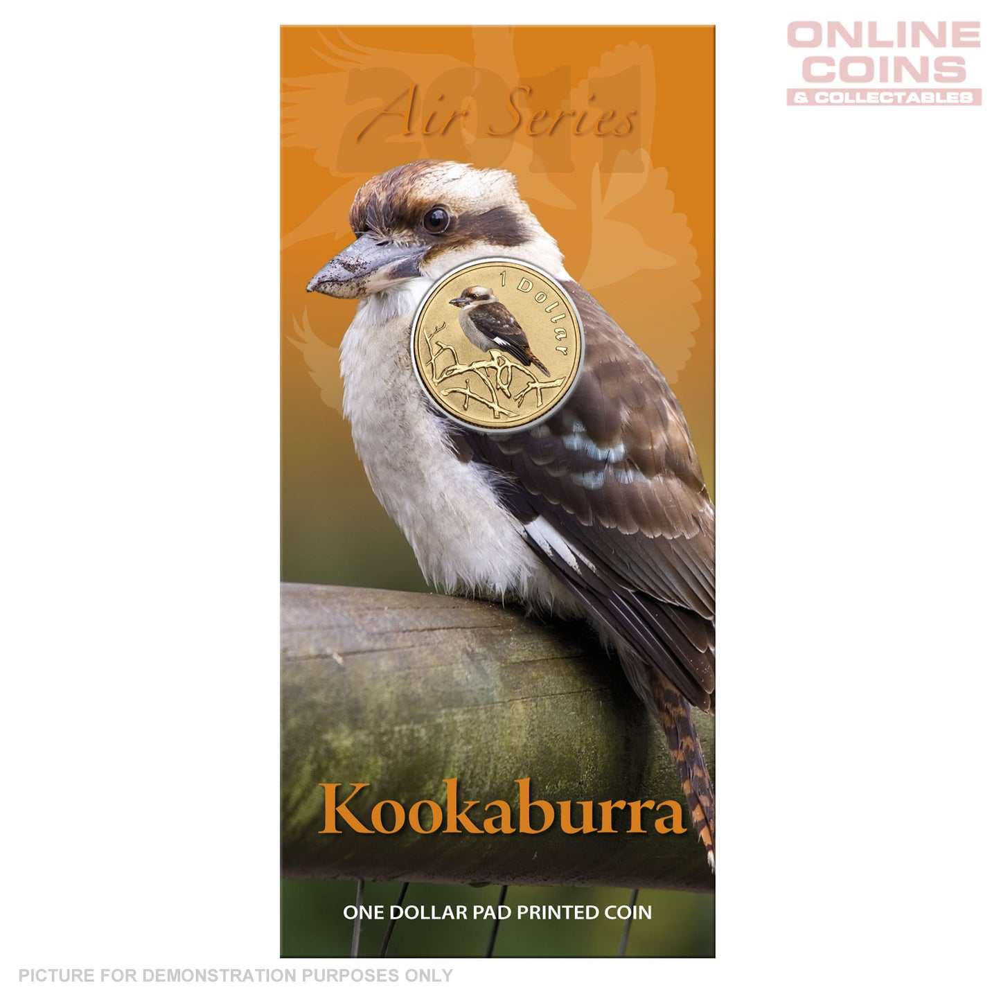 2011 Royal Australian Mint - Air Series - Kookaburra - Uncirculated $1 Coin in Card