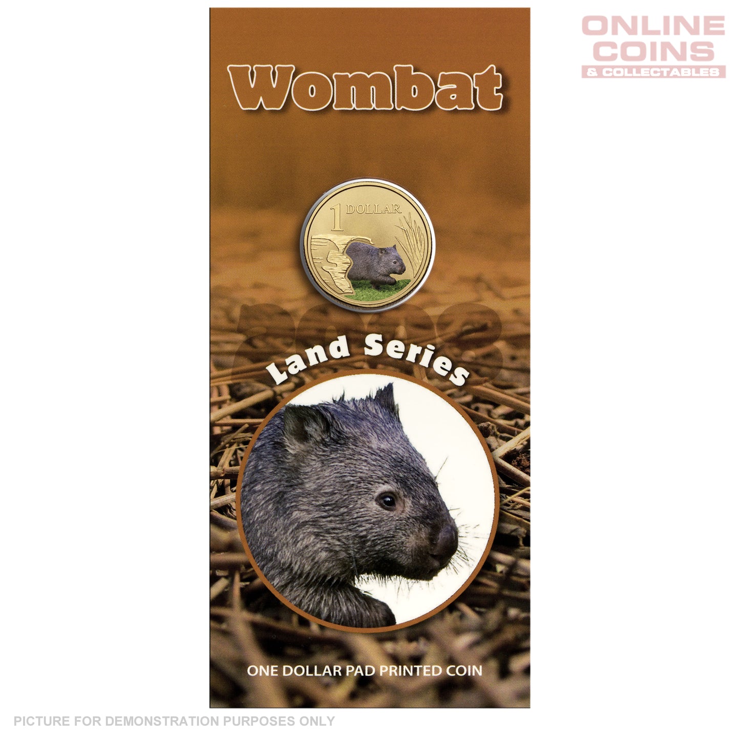 2008 $1 AlBr Uncirculated Carded Coin - Land Series Wombat