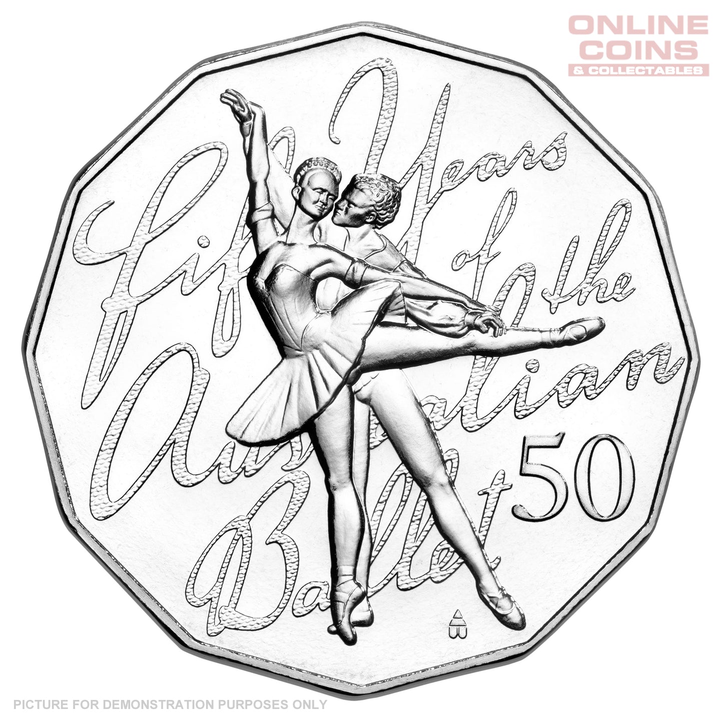 2012 Royal Australian Mint - 50th Anniversary of the Australian Ballet - Uncirculated 50c Carded Coin