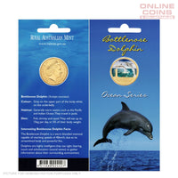 2006 $1 CuNi Coloured Uncirculated Carded Coin - Ocean Series Bottlenose Dolphin