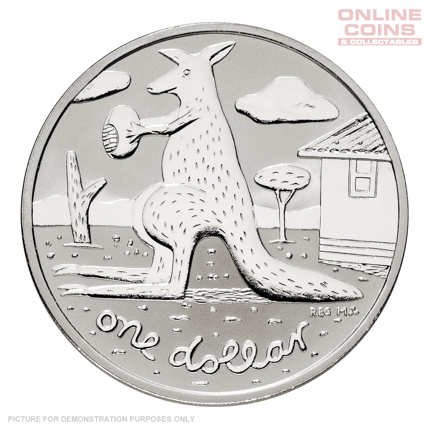 2009 Royal Australian Mint - Great Australian Artists Kangaroo Series - Ken Done - Uncirculated $1 coin in card