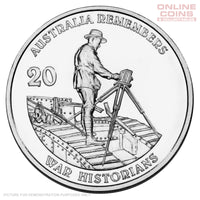 2011 Royal Australian Mint - Australia Remembers - War Historians - Uncirculated 20c Carded Coin