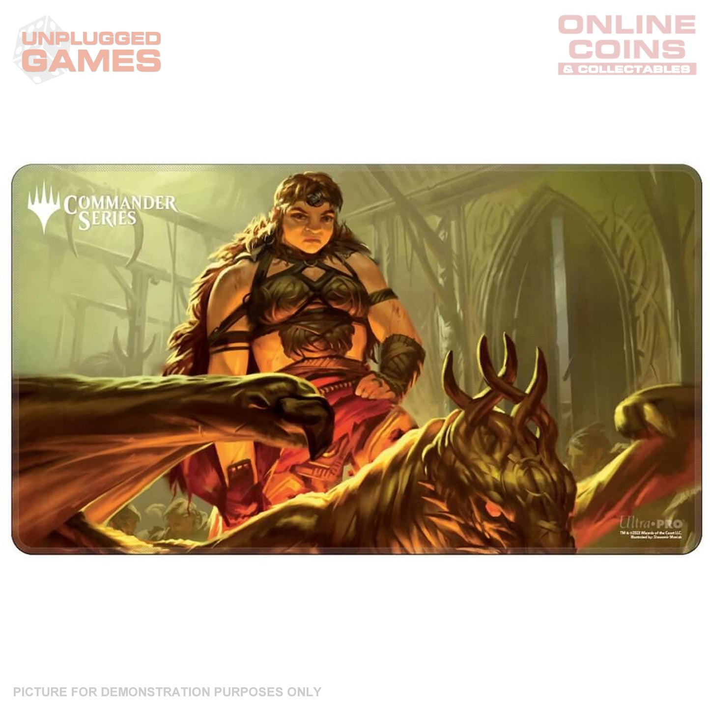 ULTRA PRO Magic: The Gathering - PLAY MAT - Commander Series Mono Color - Magda Stitched Edge Playmat