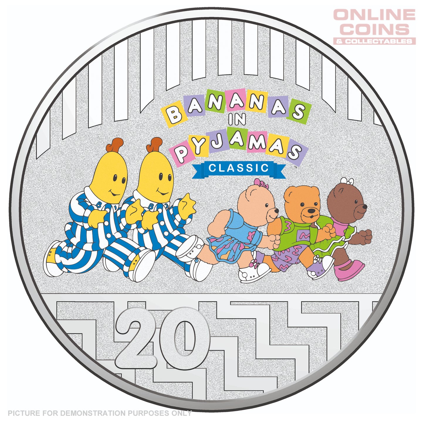 2017 20/5c Coloured Uncirculated Coin Set - 25th Anniversary Of Bananas In Pyjamas