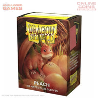 Dragon Shield Sleeves - Box 100 - Standard Size Dual Matte - Peach Piip