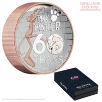 2024 Perth Mint 5oz Silver Proof High Relief Gilded Coin - Pink Panther 60th Anniversary