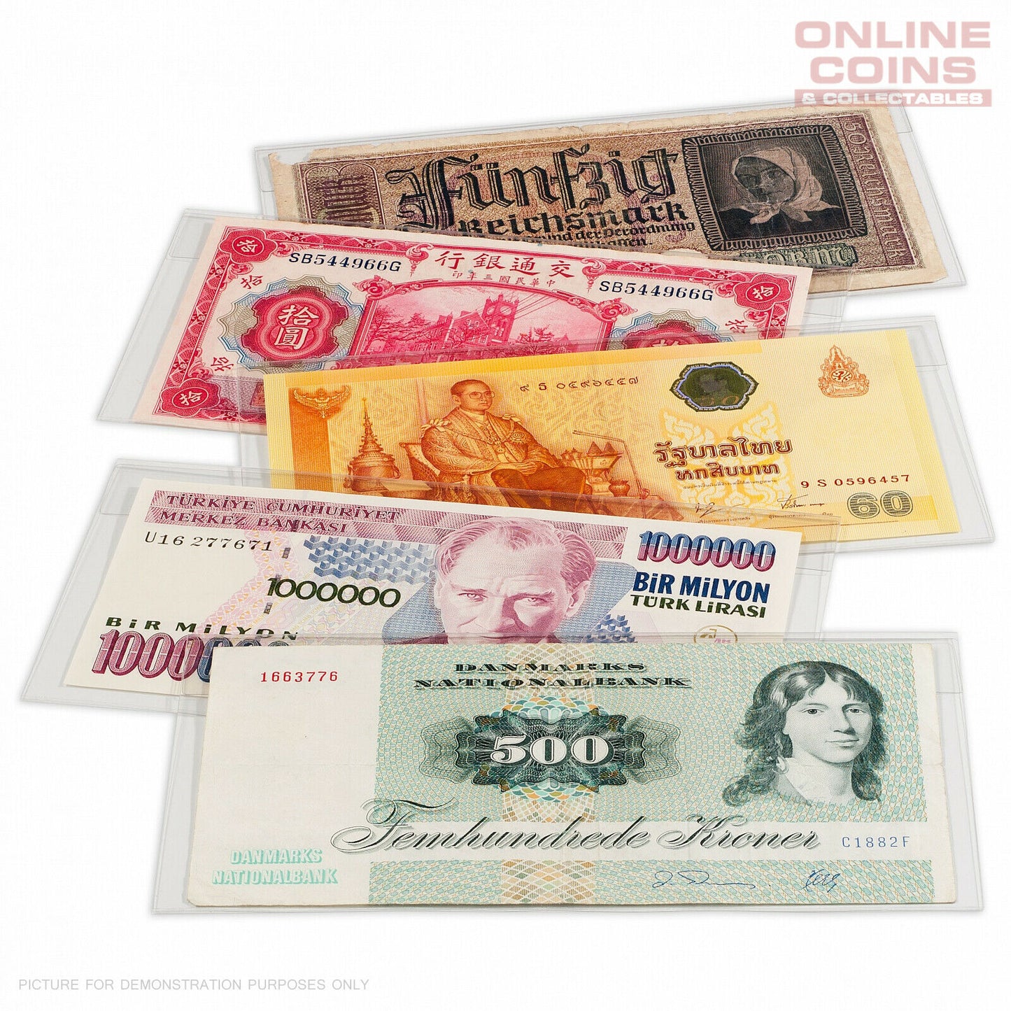 Lighthouse Basic Bank Note Sleeves 158mm x 75mm - 50 Pack