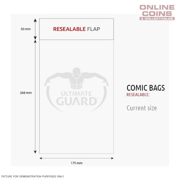 Ultimate Guard CURRENT RESEALABLE Comic Bags - Pack of 100