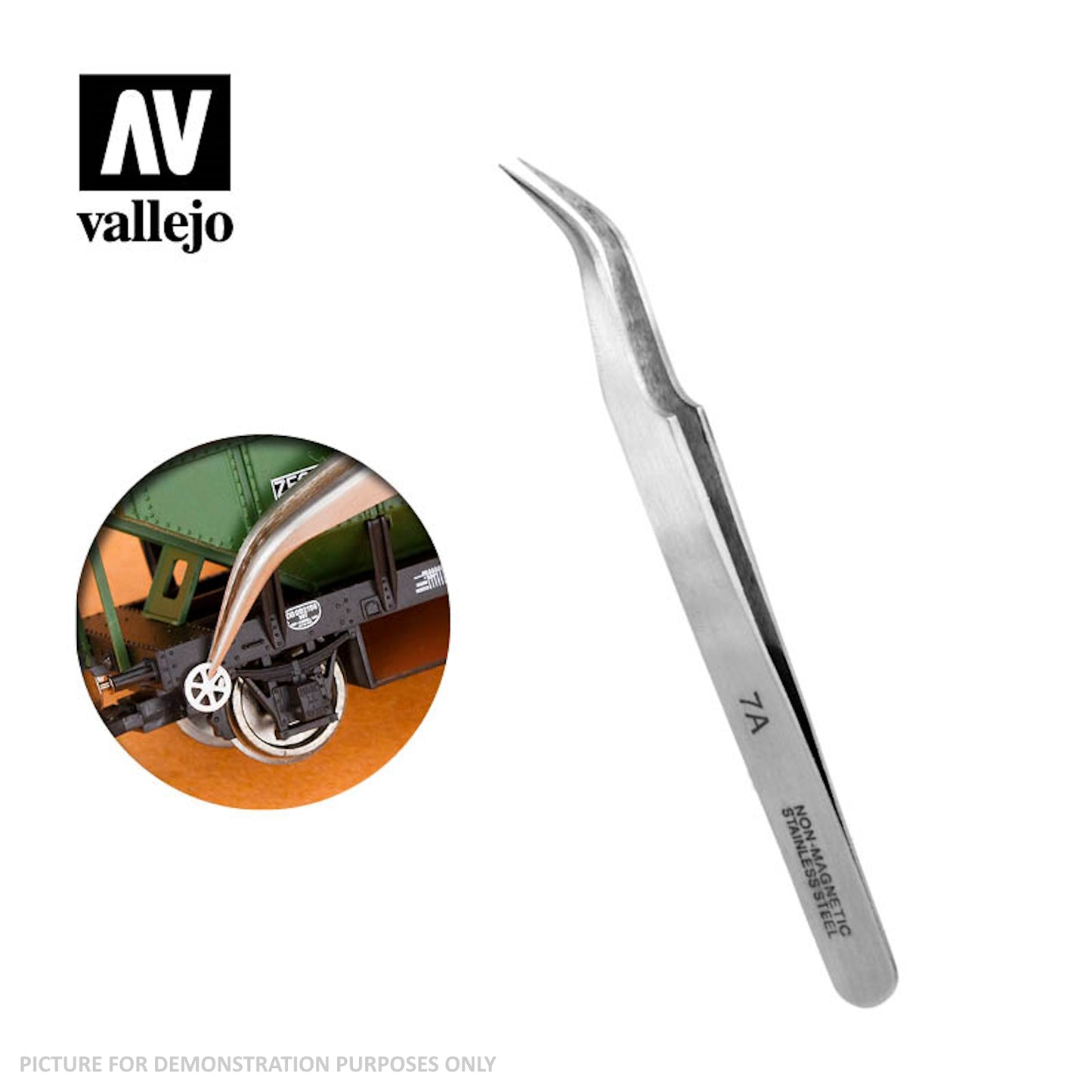 Vallejo Hobby Tools - Extra Fine Curved Tweezers (115 mm)