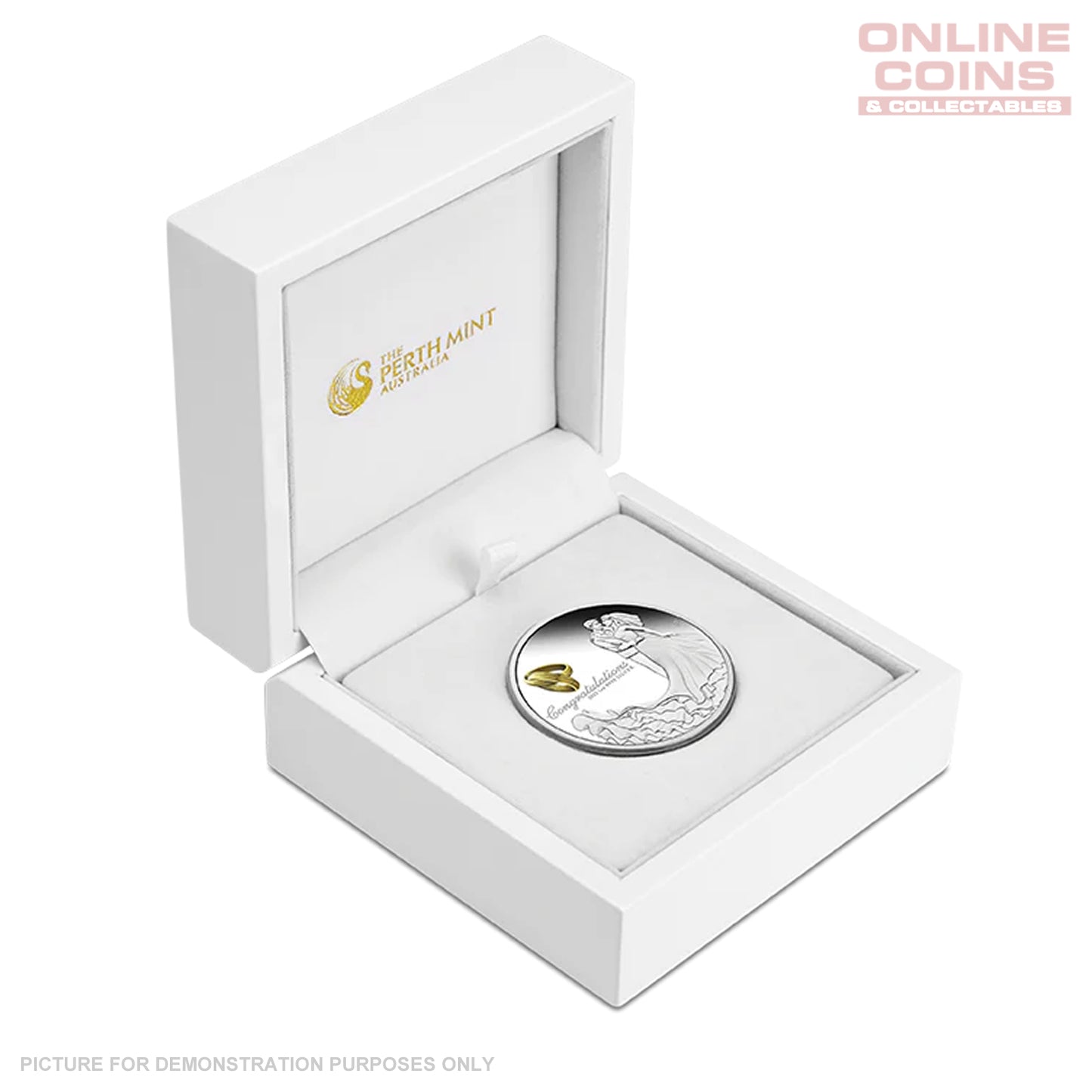 2025 Perth Mint 1oz Silver Proof Coloured Coin - Wedding