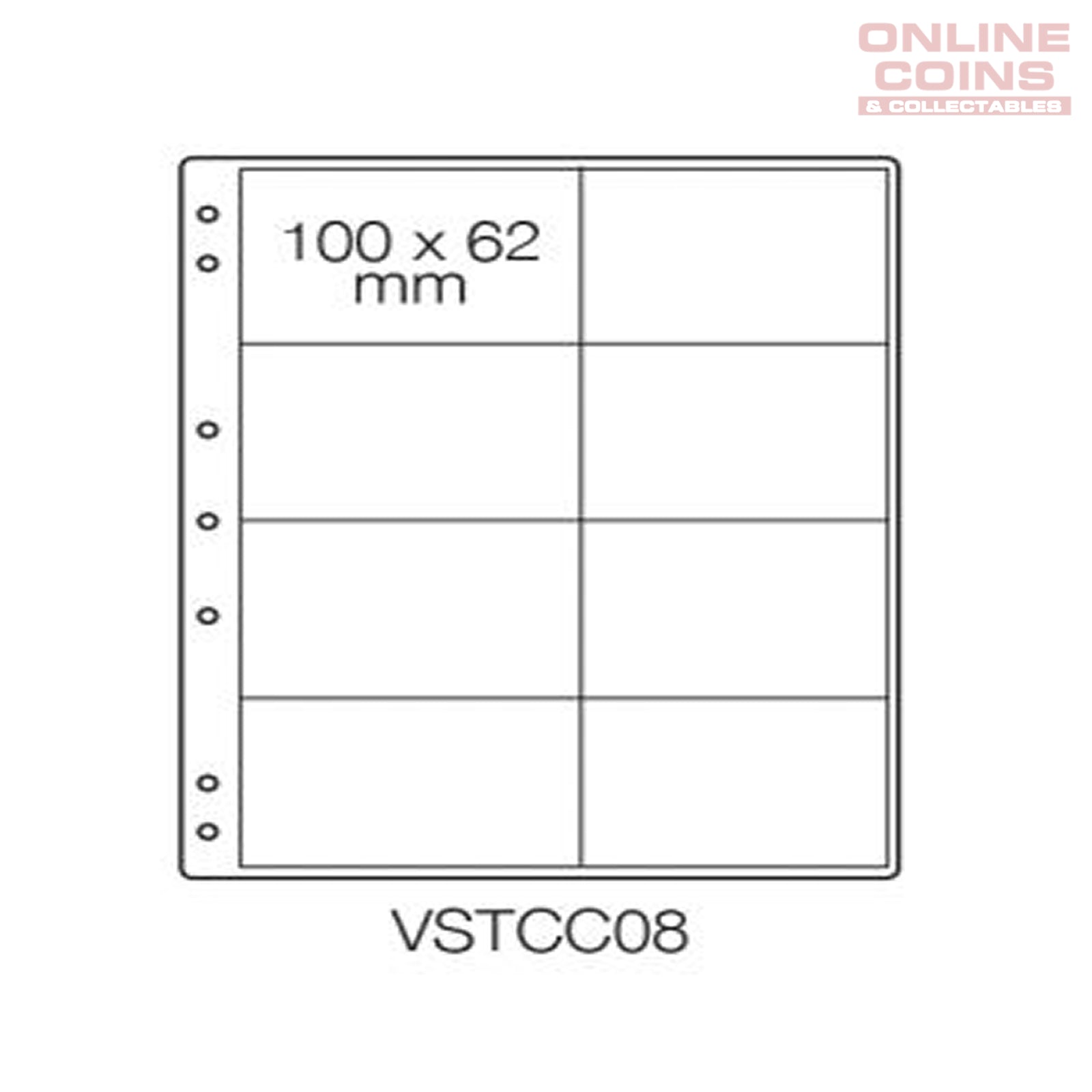 VST 8 Pocket Pages for Carded Coins - Pack of 10 – Online Coins and ...